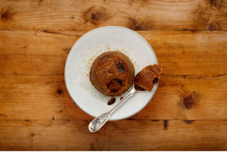Delicious vegan plum pudding